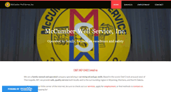 Desktop Screenshot of mccumberwellservice.com